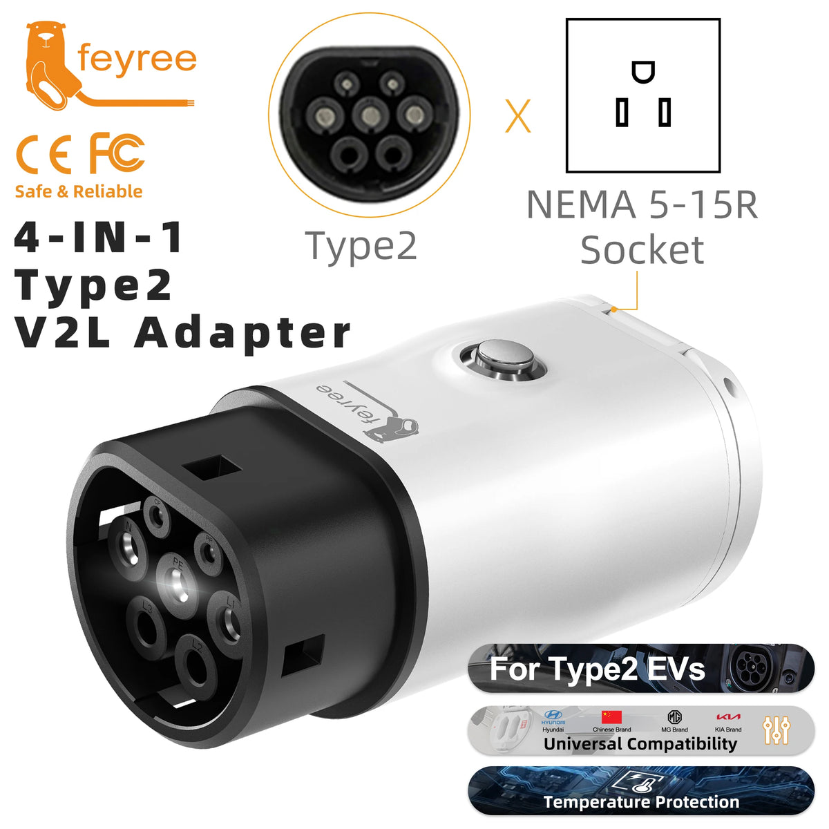 Type2 NEMA 5-15R / CN