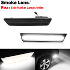 For Dodge Challenger 2008-2014 Clear & Smoked Lens LED Side Marker Lights Dual Row Amber Front Red Rear Side Fender Reflector