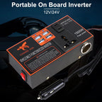 Car Power Inverter Adapter Converter Cigar Lighter Plug 8 Ports USB Chargers DC 12V/24V to AC 110V/220V Cigarette Lighter Socket