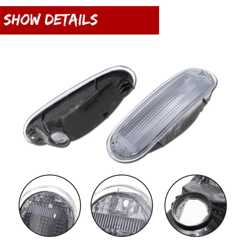 2pcs Car Front  Side Marker Parking Lights Light Housing Shells For VW Beetle 1998 -2005 No Bulb/Socket