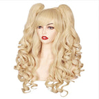 HAIRJOY Women Synthetic Hair  Long Curly Cosplay Wig  Halloween Wigs for Party  with 2 Ponytails