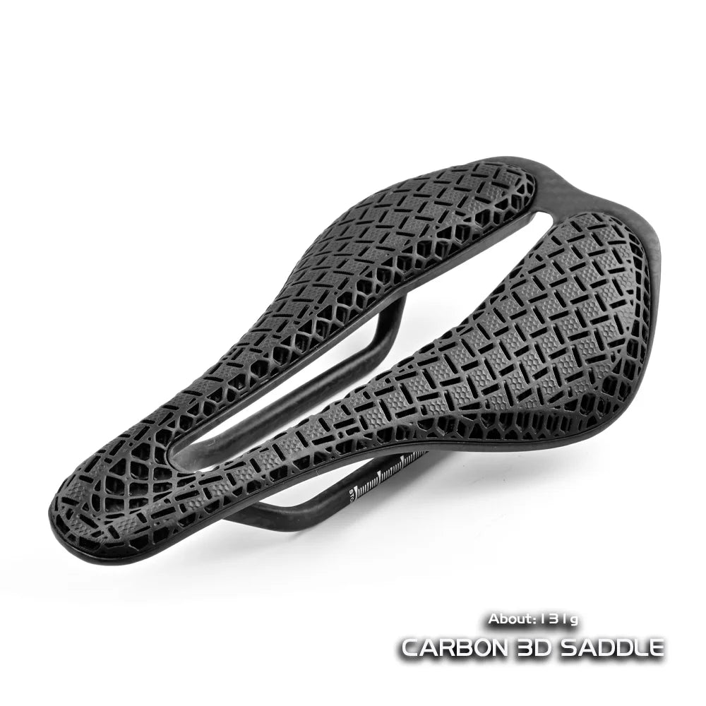 GOLDIX T68 3D Printed Bike Saddle 105g Ultralight Carbon Base Rails TPU 3D Mesh or EVA Leather