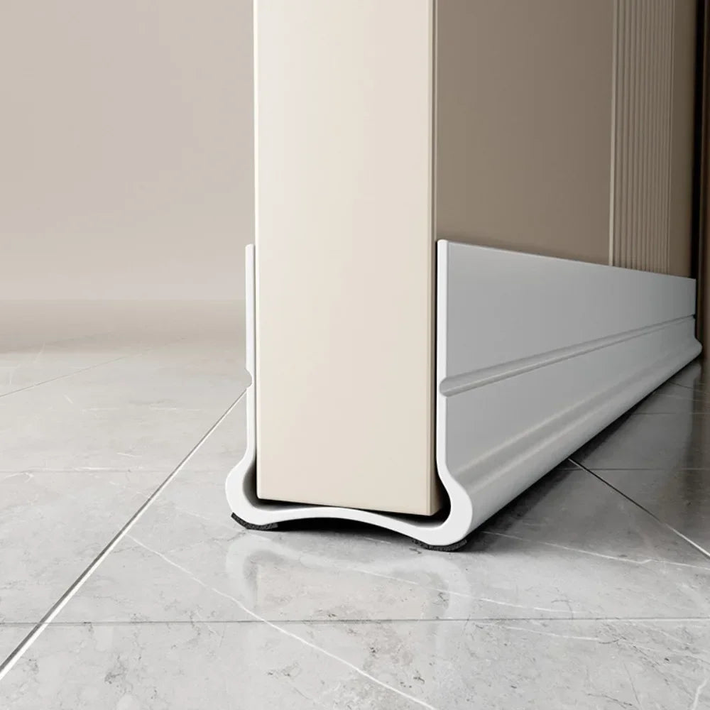 1-4PCS Self-adhesive Door Bottom Sealing Strip Wind and Dust Proof Weather Strip with Soundproofing Felt PVC Flexible Door Strip