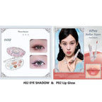 Makeup Gift Set Flowerknow Shell's Jewel Eyeshadow Blush Lip Glaze Setting Powder Correcting Primer For Women Full Kit