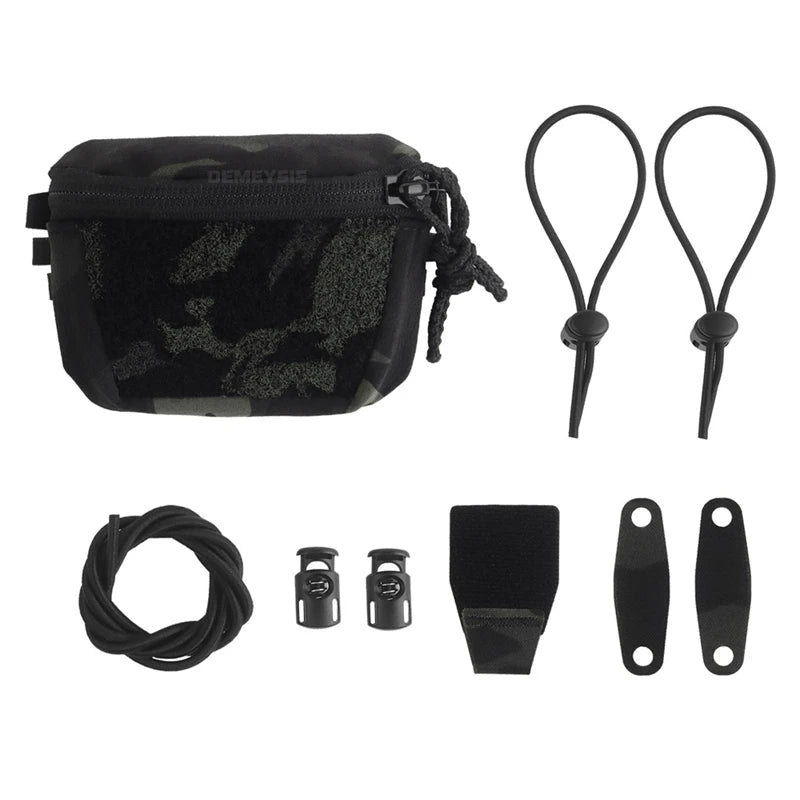 Tactical Helmet Pouch Night Vision Battery Box Storage Bag Rear Counterweight Pouch Helmet Mounted Tactical Lights Tools Pouch