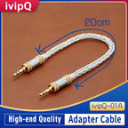 ivipQ-01A Flagship 2.5mm/3.5mm/4.4mm to Male Balanced Adapter Recording Cable for Audio Headphone Amplifier NW-WM1ZM2, NW-ZX300A