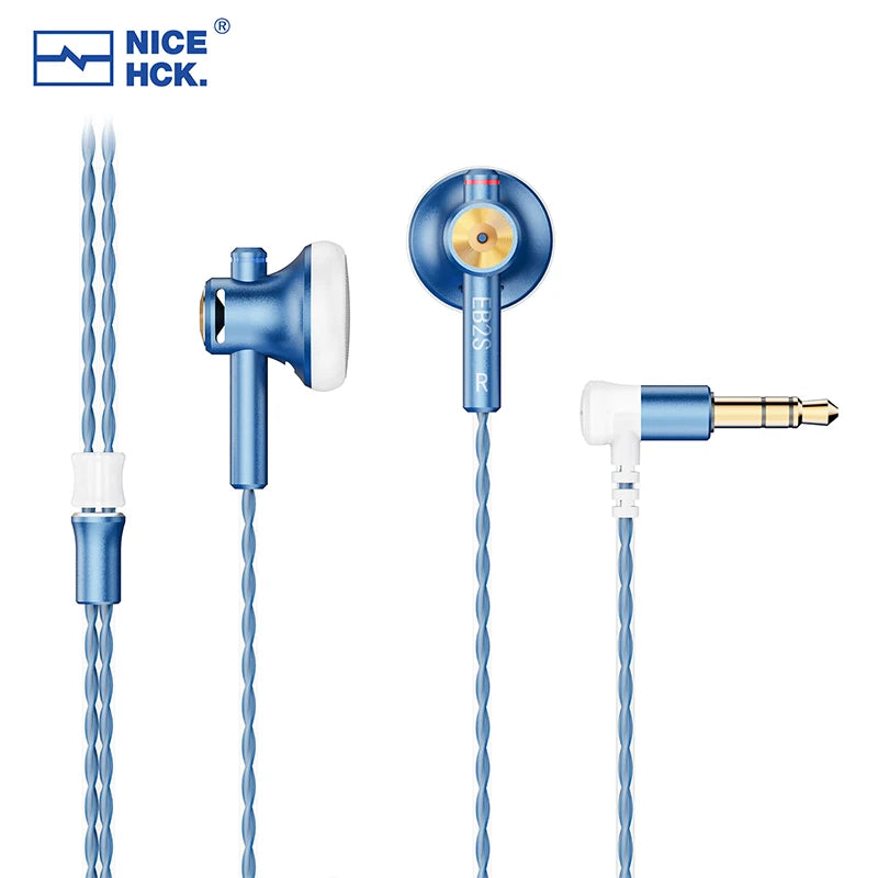 NICEHCK EB2S Pro Wired Earbuds Flat-Head 15.4mm LCP Dynamic Driver 3.5mm/4.4mm