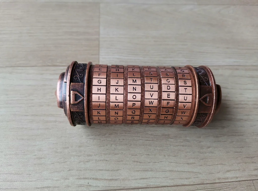 Code Toys Metal Cryptex Locks Da Vinci Educational Toys Valentine'S Day Gift Wedding Gifts Mother'S Day Letter Password Escape