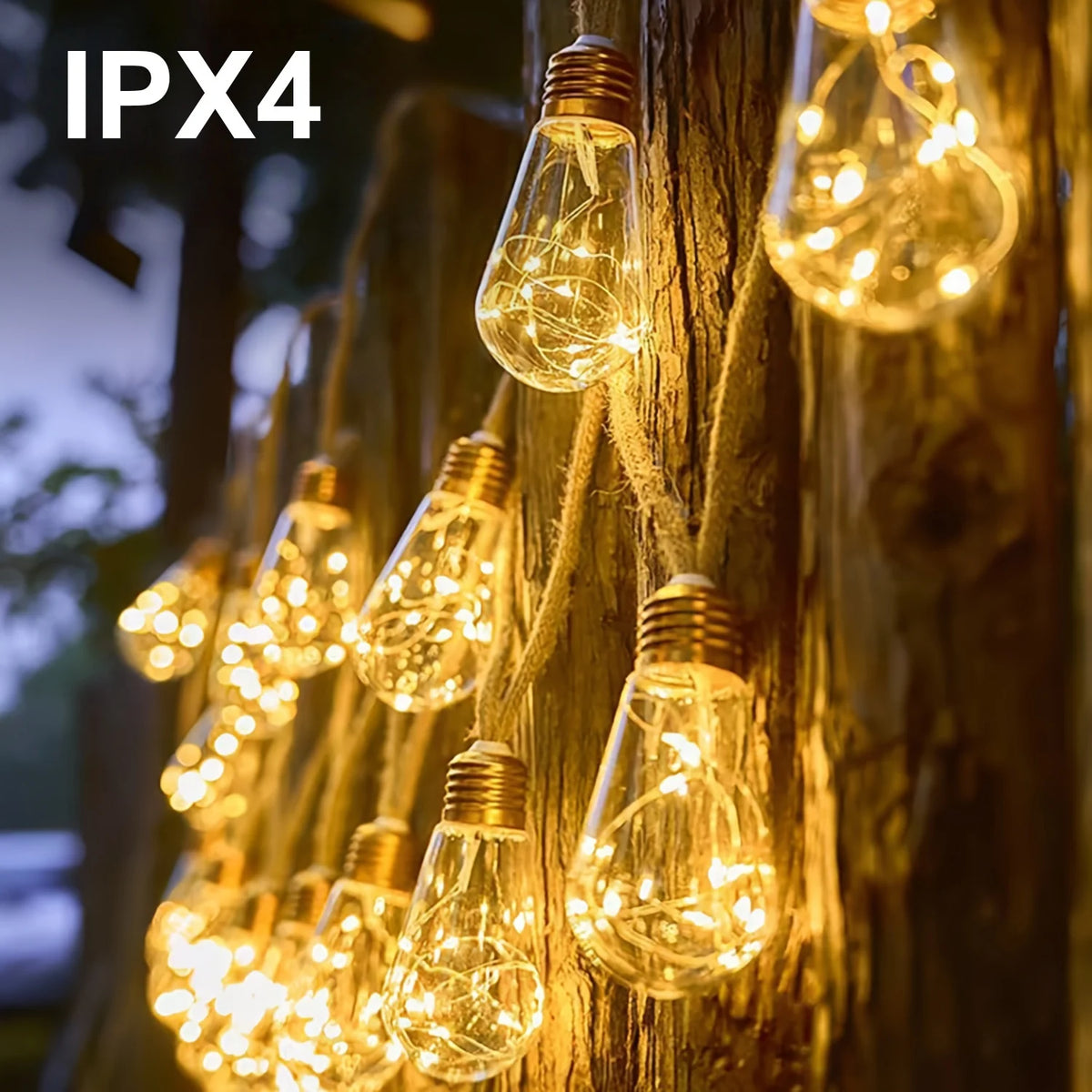 15/10 Bulbs Solar Outdoor String Lights, Fairy String Lights, 8 Modes Courtyards Gardens, Parties, Camping Christmas Decorations