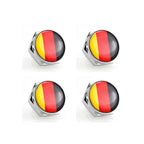 4pcs/set For Toyota GR Car Flag Metal Screws License Plate Bolts Auto Accessories For Toyota GR Gazoo Racing British Flag