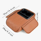 Center Console Armrest Cushion Multifunctional PU Leather Car Armrest Pillow with Cup Holder Height Increasing Part & Accessorie