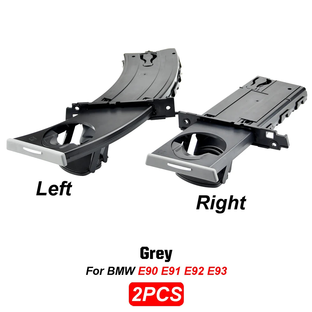 Retractable car cup holder for BMW 3 Series E90 E91 E92 E93, left/right, black/beige/grey