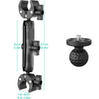 Double Head Clamp Kit For Insta360 One X2 X3 Motorcycle Bicycle Double Clip Bracket for GoPro 11 10 9 Action Camera Accessories