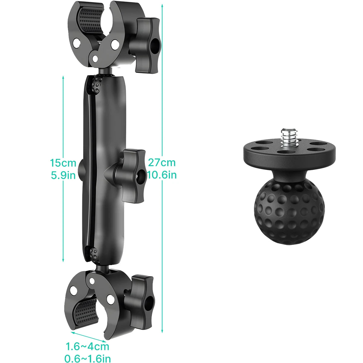 Double Head Clamp Kit For Insta360 One X2 X3 Motorcycle Bicycle Double Clip Bracket for GoPro 11 10 9 Action Camera Accessories