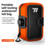 WEST BIKING Bicycle Saddle Bag 600D TPU Seamless Waterproof Wear-Resistant Rotating Lacing Buckle Mini Saddlebag Bike Accessory