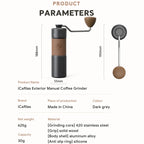 icafilas Manual Coffee Grinder 420 stainless steel 7-core burr coffee bean grinder adjustable grinding thickness anti slip pad