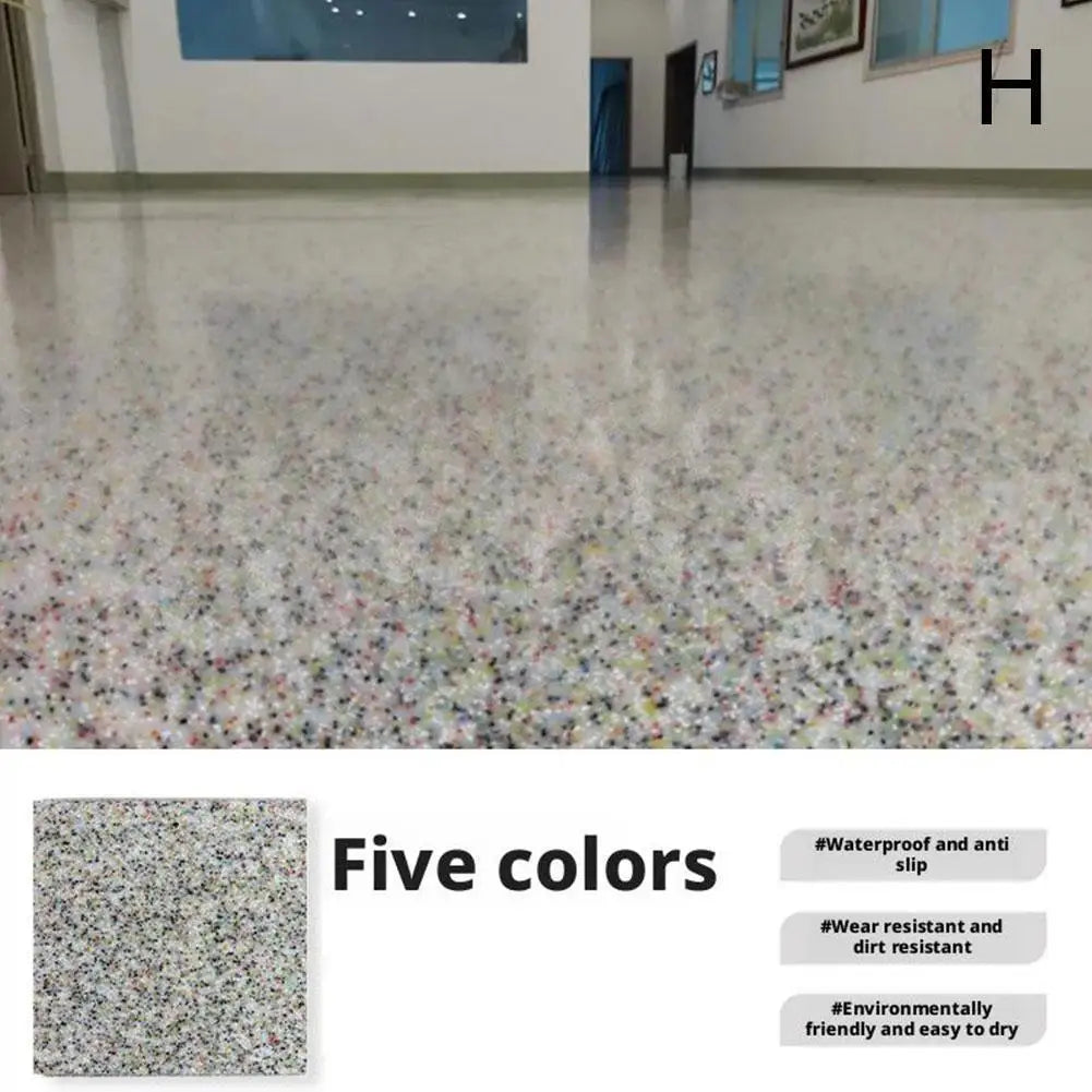 Self-Leveling Cement Floor Paint, Imitation Marble, Anti-Slip Wear-Resistant, Blue/Gray/Pink/Yellow