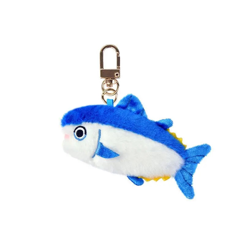 Soft seafood Keychain Lobster Simulation Fluffy abalone lobster clam oyster Keyring Kawaii Cartoon Plush Pendant Birthday Gift
