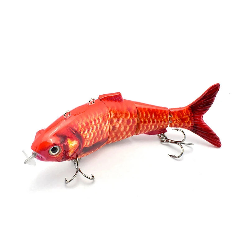 Automatic Swimbait Electric Robotic Fishing Lure 4-Segement Auto Multi Jointed Bait USB Rechargeable Wobbler Pesca Accessories