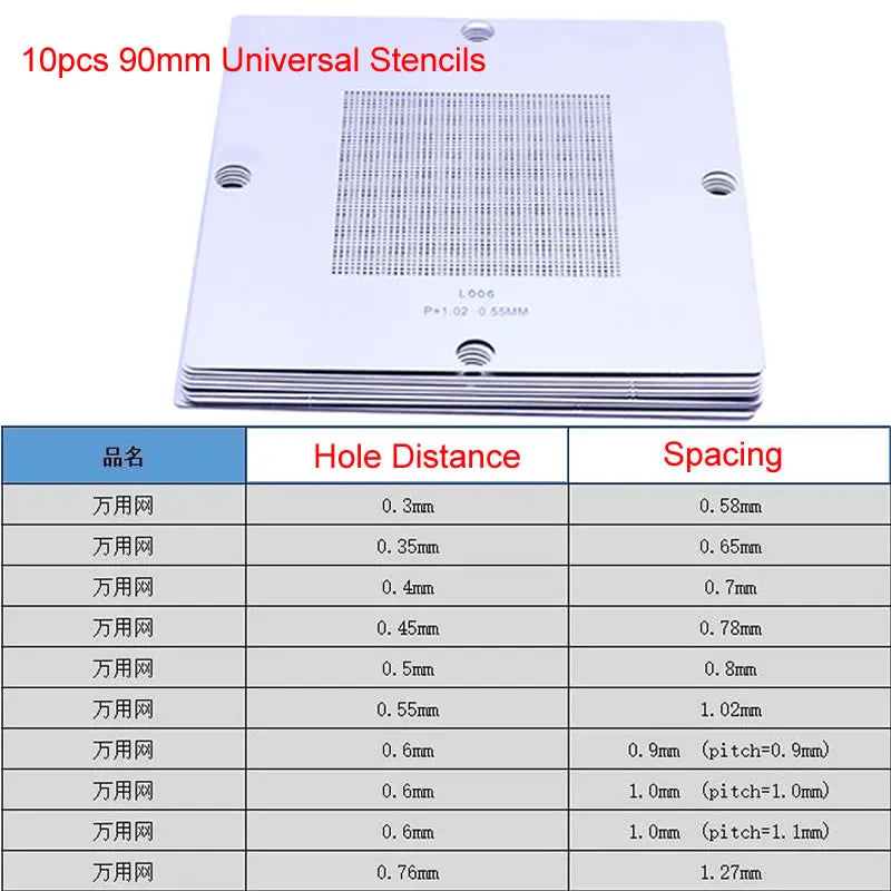 10pcs 90mm Stencils
