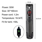 Aquarium Submersible Heater Fish Tank Water Heating Rod Constant Aquarium Thermostat Temperature Control 220V 50-500w EU adapter