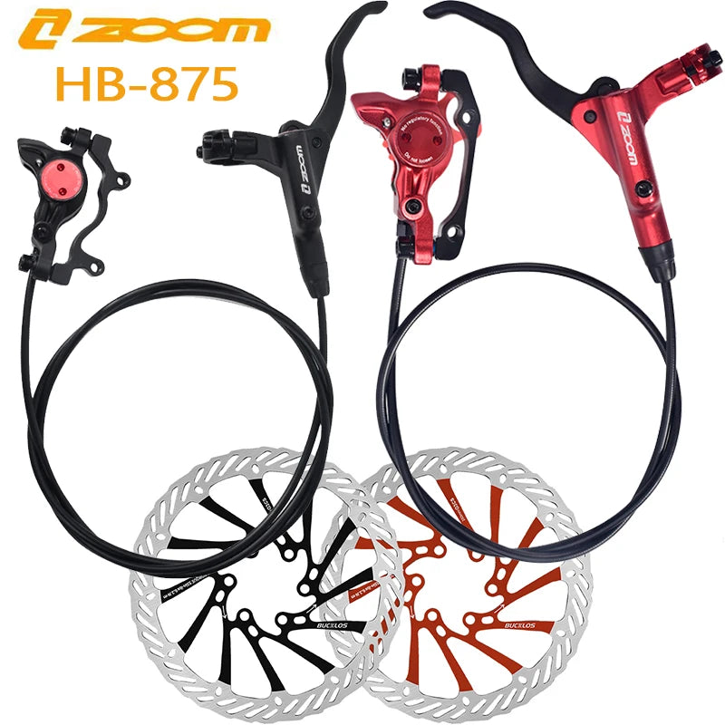 ZOOM HB-875 bicycle hydraulic disc brake set 800/1450mm bike hydraulic brakes 160mm bicycle oil pressure brake disc caliper