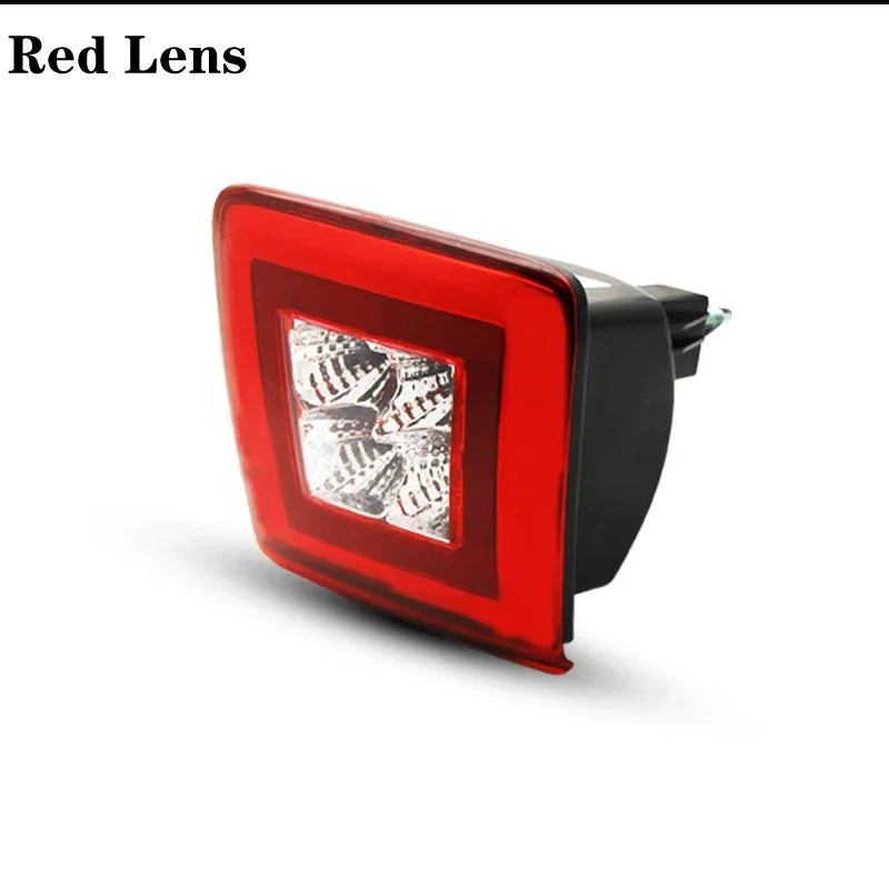 iJDM Car Rear Fog Light Assemblies For Nissan 370Z Juke NISMO Powered by Red LED as Brake/Rear Fog & White LED as Backup Reverse