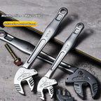 Self-Locking Spring Ratchet Wrench Motorcycle Repair Heavy-Duty Adjustable Crab Claw Wrench for Motor – Extra-Large Jaw Opening