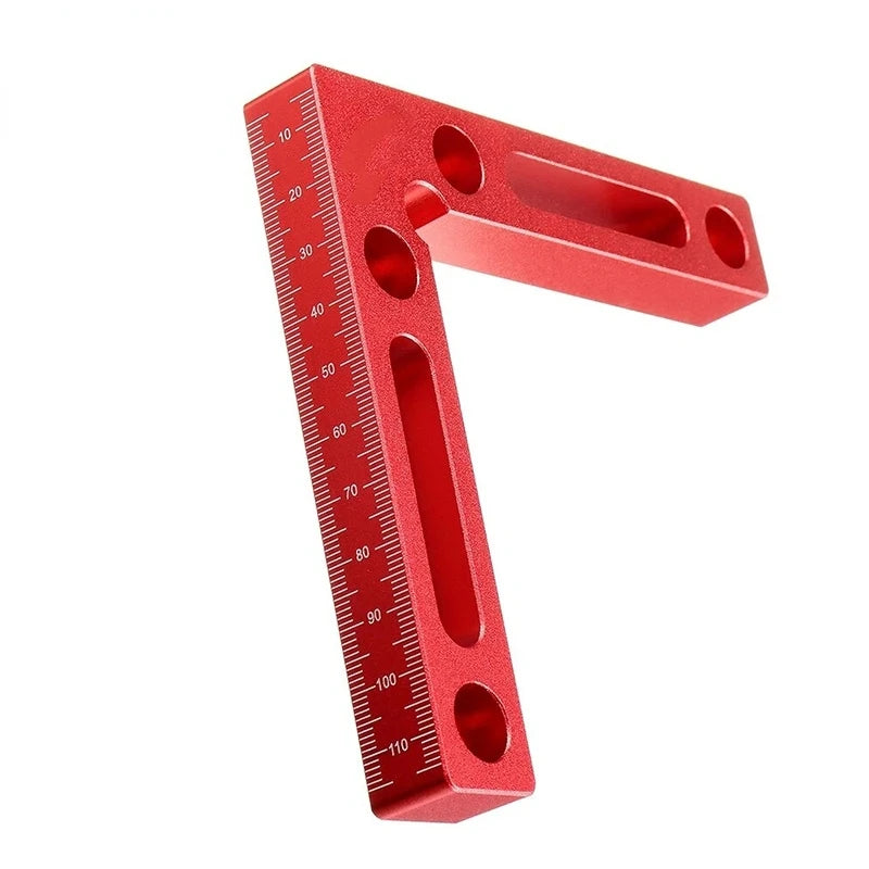 90 Degree Positioning Square Right Angle Clamp Aluminum L Block w/ Scale 120mm