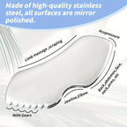 Gua Sha Stainless Steel, Metal Face Gua Sha for Jawline Sculpting, Guasha Tool Face Body Gua Sha (Silvery), Guasha Board