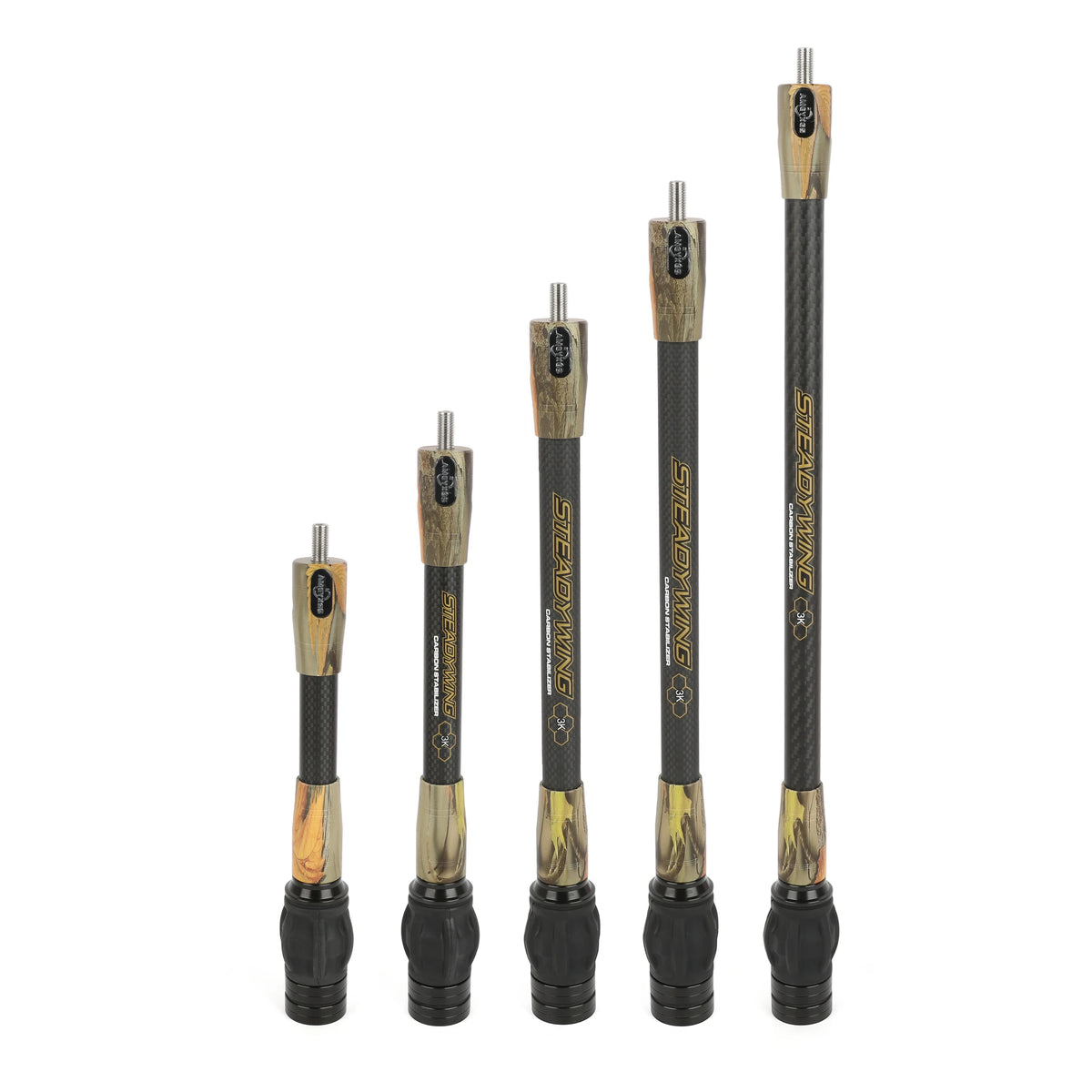 Archery Bow Stabilizer 3K Carbon Fibre Rod Stainless Steel Counterweight Bow Arrow Hunting Shooting Target Damper Shock Absorber