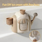 Kids Bubble Foam Machine - Car Bath Toys with Powerful Suction, Toddler Ice Cream Maker for Sensory Play Delicate Supplies