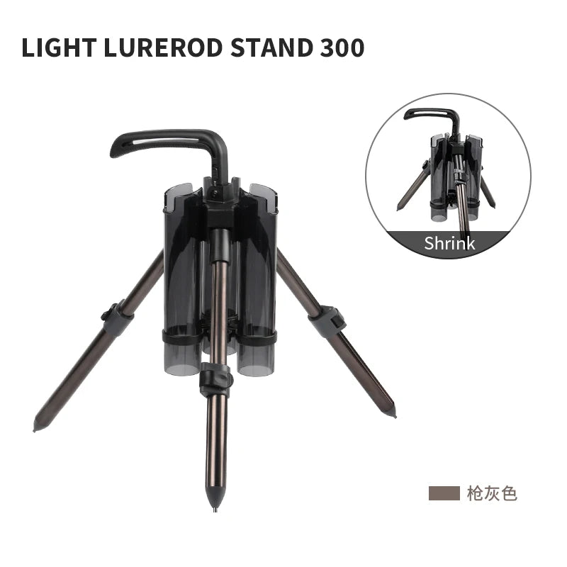 LETOYO Portable 300 530 Fishing Rod Support Tripod Fishing Lure Box Rod Stand Barrel Holder Pole Accessories Bracket Tools