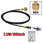 Soda Water Machine External Carbon Dioxide Cylinder TR21 Fill Adapter Kit Soda Maker CO2 Filling Station with Hose