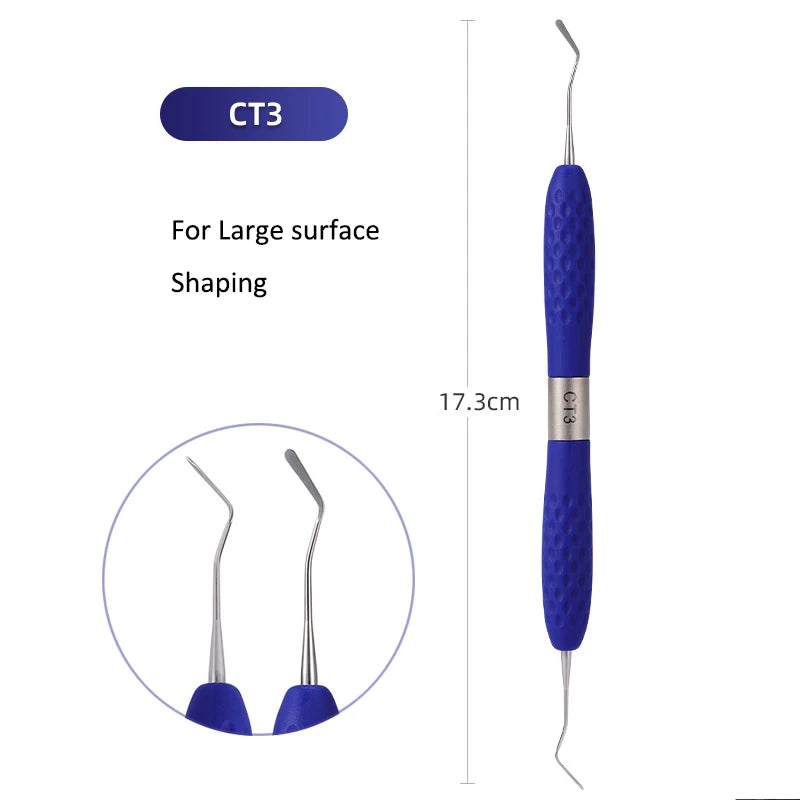Dental Resin Spatulas Resin Filler Aesthetic Restoration Kit Silicone Handle For LM Resin Knife Plastic Dresser Dentistry Tool