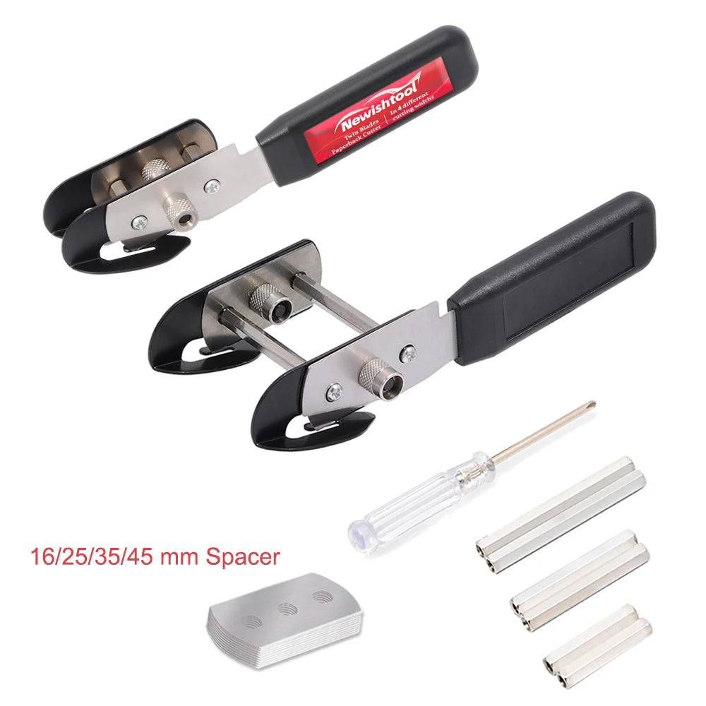 EHDIS Dual-Blades Vinyl Cutter With 4-Width Spacer Strip Cutting Knife Carbon Fiber Wrap Film Wallpaper Styling Slitting Tool