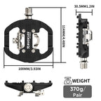 BUCKLOS Mountain Bicycle Pedals Sealed Bearing Dual Clipless Flat & Lock Pedal for Shimano SPD Nylon Bike Pedals Cycling Parts