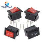 KCD11 Mini Rocker Switch 10x15mm 100pcs 2/3 Pin ON-OFF or ON-OFF-ON 3A 250VAC