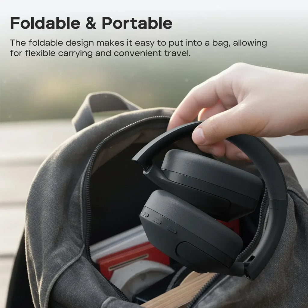 Tribit QuietPlus 81 ANC Headphones, XBass, 110H Playtime, Bluetooth 6.0, 6 Custom EQ, Foldable Bluetooth Headset for Home/Travel