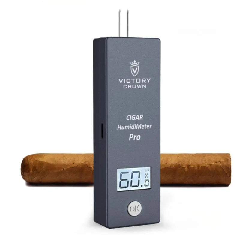 Cigar Moisture Meter Hygrometer Digital USB Pocket Cigarettes Damp Detector Density Digital Smoking Humidity LCD Probe Tools