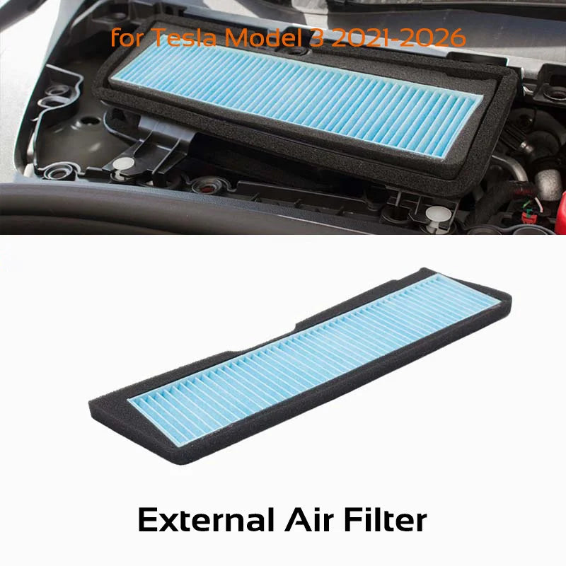 Car Intake Air Filter Cover For Tesla Model 3 2021-2026 Highland Melt Blown Fabric Inlet Flow Vent Dust Prevention Accessories