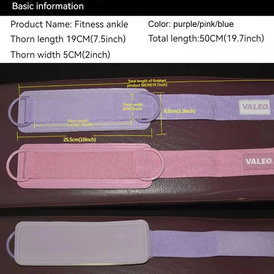 LOOGDEEL Resistance Bands Set Ankle Straps Adjustable Foot Support Padded Cuff Ankle Weight Leg Training Brace Yoga Sport Tool