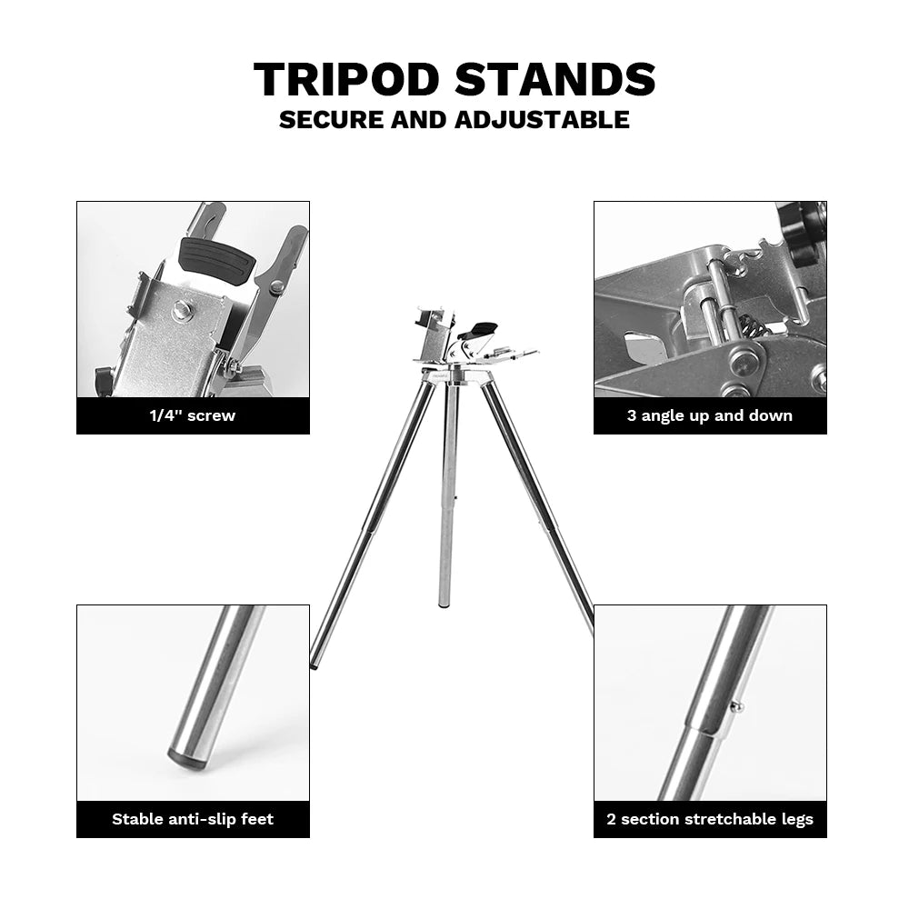 Fire-Maple Sunflower Gas Stove Stand 1/4'' Screw Lightweight Gas Heater Tripod Stainless Steel Outdoor Burner Holder for Camping