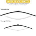 Front windshield wiper blades for Dacia Sandero 3/Streetway, Renault Logan/Jogger 2020-2024