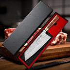 High-hardness Kitchen Knives, Forged Kitchen Knives Stainless Steel Meat Slicers, Solid Wood Handles, Exquisite Gift Knife Boxes