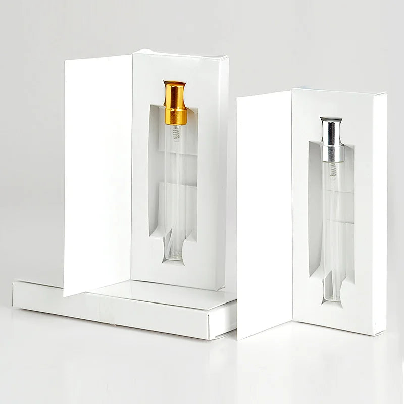 50Pieces/Lot 10ML Perfume Bottle With Paper Boxes Empty Atomizer Spray Glass Perfume Bottle