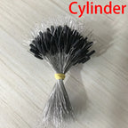 300pcs Black Silicone Fishing Bobber Stopper Beads Space Bean Line Stoppers, sizes S/M/L