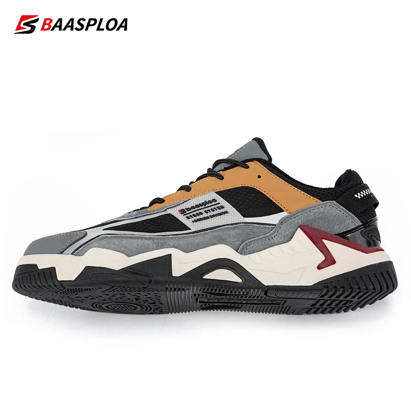 Baasploa Men Casual Shoes New Fashion Walking Sneakers Waterproof Shoes Comfort Tenis for Men Non-Slip Running Shoes