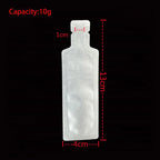 100pcs Bottle Shaped Small Sample Bag Food Grade Aluminum Foil Packaging Pouches for Juice Liquid Beverage Drinking 10g 30g 50g