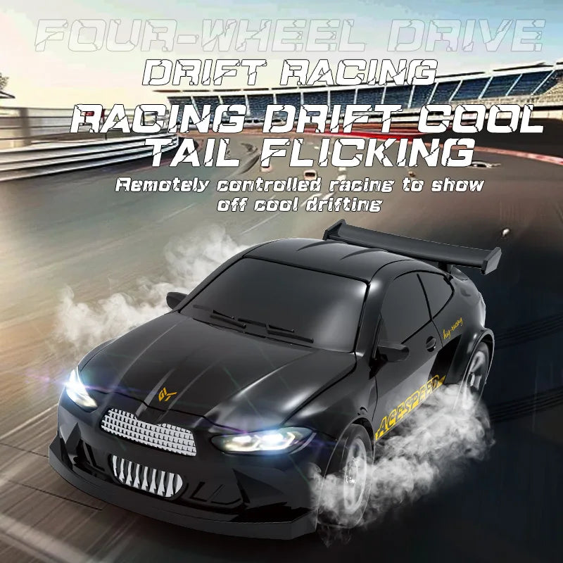 1/64 RC Car 2.4G 4WD High Speed Drift Mini Desktop Racing Car Four Wheel Drive Radio Controlled Mini GTR Racing Model Boy Toy
